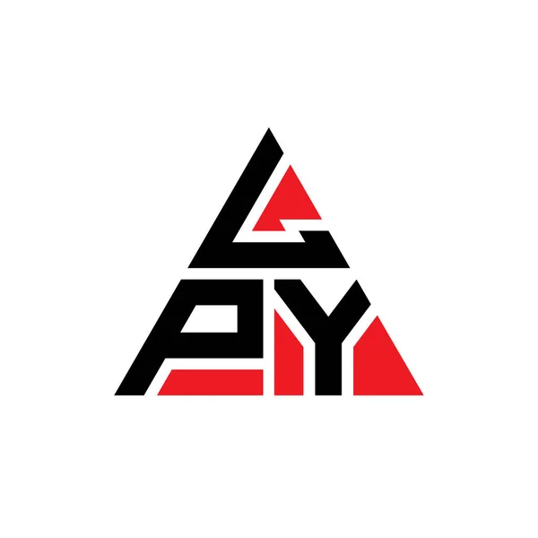 Lpy Σχέδιο Λογότυπο Τριγωνικό Γράμμα Σχήμα Τριγώνου Lpy Τρίγωνο Λογότυπο — Διανυσματικό Αρχείο