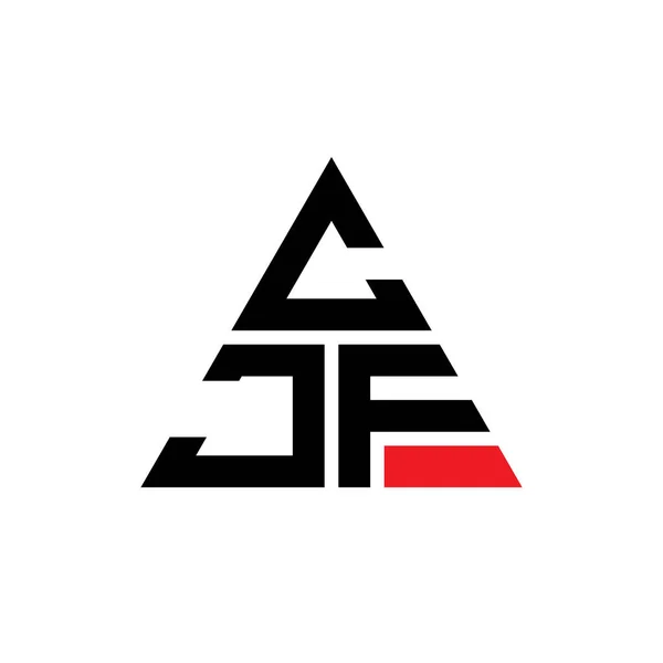 Diseño Del Logotipo Letra Del Triángulo Cjf Con Forma Triángulo — Archivo Imágenes Vectoriales