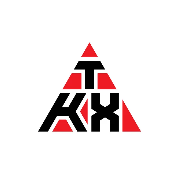 Üçgen Şekilli Tkx Üçgen Harf Logosu Tasarımı Tkx Üçgen Logo — Stok Vektör