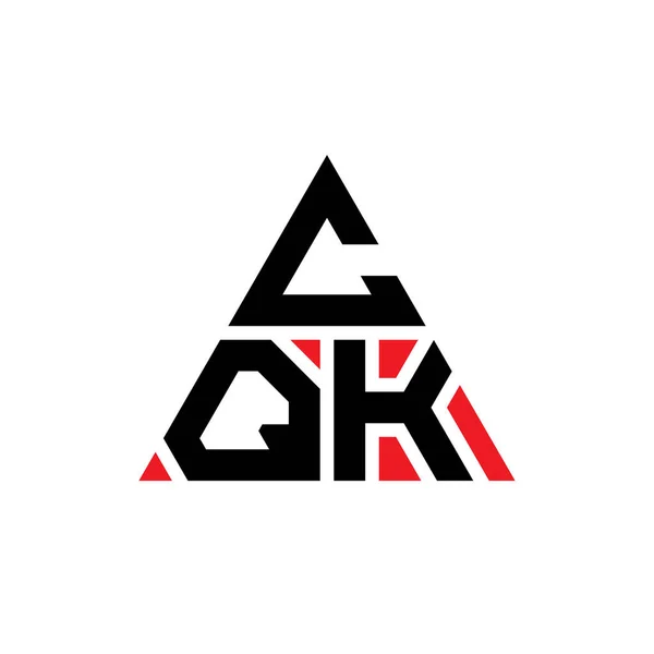 Cqk Driehoek Letter Logo Ontwerp Met Driehoek Vorm Cqk Driehoekig — Stockvector