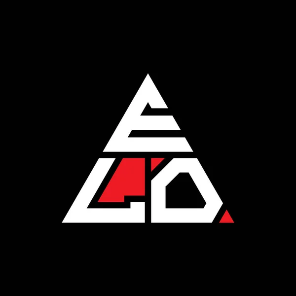 Elo Triangle Letter Logo Design Triangle Shape Elo Triangle Logo — Stock Vector
