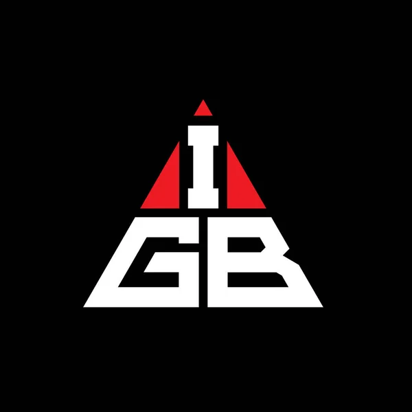 Igb Dreieck Buchstabe Logo Design Mit Dreieck Form Igb Dreieck — Stockvektor