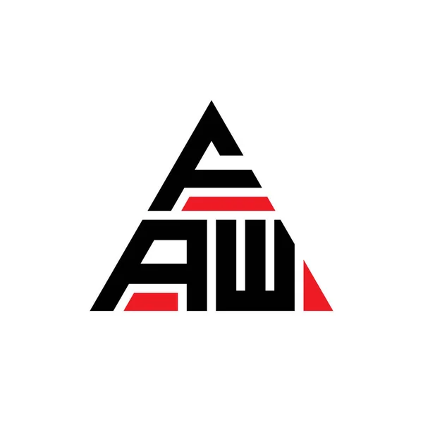 Faw Triangolo Lettera Logo Design Con Forma Triangolo Monogramma Progettazione — Vettoriale Stock
