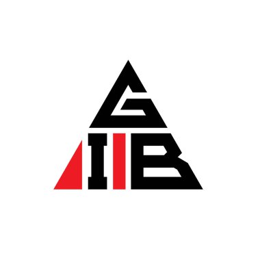 Üçgen şekilli GIB üçgen harf logosu tasarımı. GIB üçgen logo tasarımı monogramı. GIB üçgen logo şablonu kırmızı renkte. GIB üçgen logosu Basit, Zarif ve Lüks Logo.