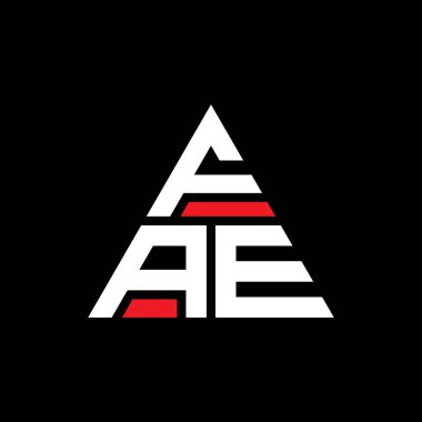 Üçgen şekilli FAE üçgen harf logosu tasarımı. FAE üçgen logo tasarımı. FAE üçgen logo şablonu kırmızı renkte. FAE üçgen logosu Basit, Zarif ve Lüks Logo.