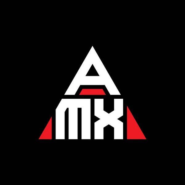 Logo Trójkątnej Litery Amx Kształcie Trójkąta Logo Trójkąta Amx Projekt — Wektor stockowy