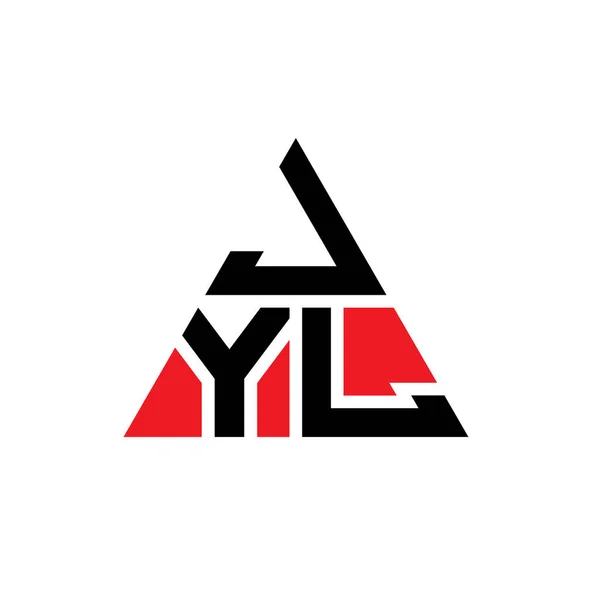 Jyl三角形字母标志设计与三角形形状 Jyl三角形标志设计单字 Jyl三角形矢量标识模板与红色 Jyl三角标识简单 豪华的标志 — 图库矢量图片