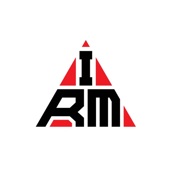 Irm Triangle Lettre Logo Design Avec Forme Triangle Monogramme Design — Image vectorielle