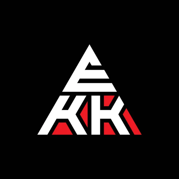 Ekk Triangle Letter Logo Design Triangle Shape Ekk Triangle Logo — Stock Vector
