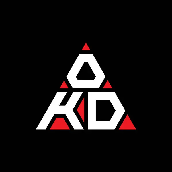 Okd 삼각형 디자인에 삼각형 Okd 삼각형 디자인 모노그램 Okd 삼각형 — 스톡 벡터