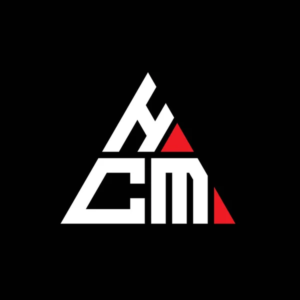 Hcm Driehoekig Logo Met Driehoekige Vorm Hcm Driehoekig Logo Ontwerp — Stockvector