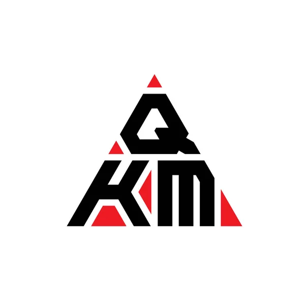 Qkm Triangle Letter Logo Design Triangle Shape Qkm Triangle Logo — Stock Vector