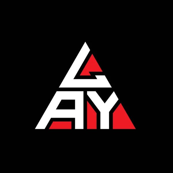 三角形の形をしたLay三角形の文字ロゴデザイン Lay三角形ロゴデザインモノグラム Lay三角形ベクトルロゴテンプレートと赤い色 Lay三角形のロゴシンプル エレガントで豪華なロゴ — ストックベクタ