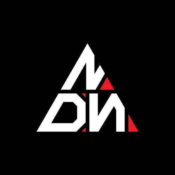 Diseño Del Logotipo Letra Del Triángulo Ndn Con Forma Triángulo — Vector de stock