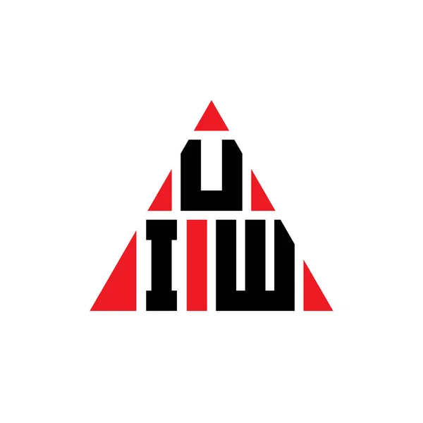 Uiw Driehoekige Letter Logo Ontwerp Met Driehoekige Vorm Uiw Driehoekig — Stockvector