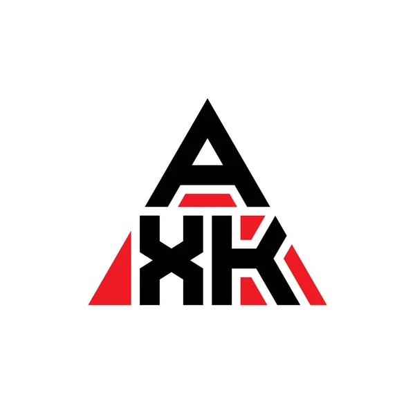 Дизайн Логотипа Треугольника Axk Формой Треугольника Монограмма Треугольного Логотипа Axk — стоковый вектор