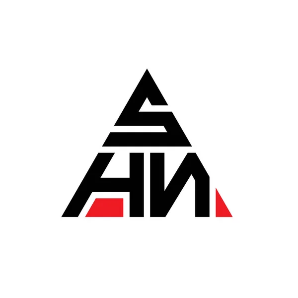 Shn Triangel Bokstav Logotyp Design Med Triangel Form Shn Triangel — Stock vektor