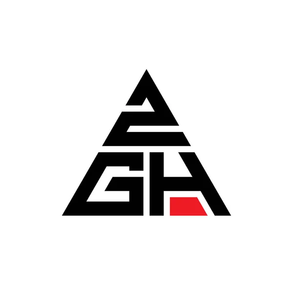 Diseño Logotipo Letra Triangular Zgh Con Forma Triángulo Monograma Diseño — Archivo Imágenes Vectoriales