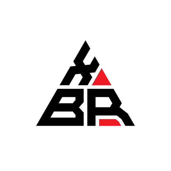 三角形の形状を持つXbrの三角形の文字のロゴデザイン Xbr三角形のロゴデザインのモノグラム Xbr三角形ベクトルロゴテンプレートと赤い色 Xbrの三角形のロゴシンプル エレガントで豪華なロゴ — ストックベクタ