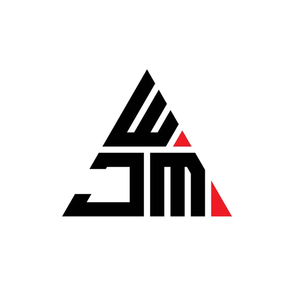 Wjm Triangle Letter Logo Design Triangle Shape Wjm Triangle Logo — Stock Vector