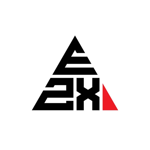 Design Del Logo Della Lettera Triangolo Ezx Con Forma Triangolo — Vettoriale Stock
