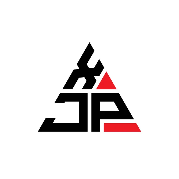 Üçgen Şekilli Xjp Üçgen Harf Logosu Tasarımı Xjp Üçgen Logo — Stok Vektör