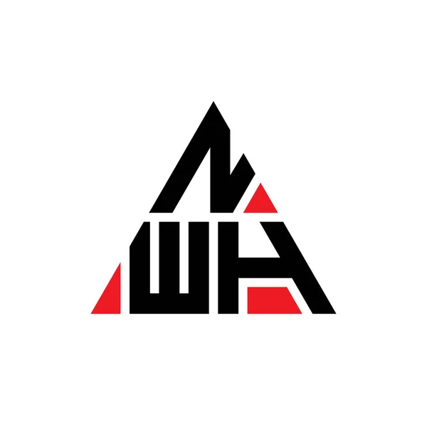 Nwh Triangle Lettre Logo Design Avec Forme Triangle Monogramme Nwh — Image vectorielle