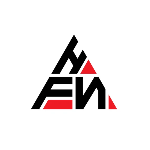 Hfn Driehoekig Logo Met Driehoekige Vorm Hfn Driehoekig Logo Ontwerp — Stockvector