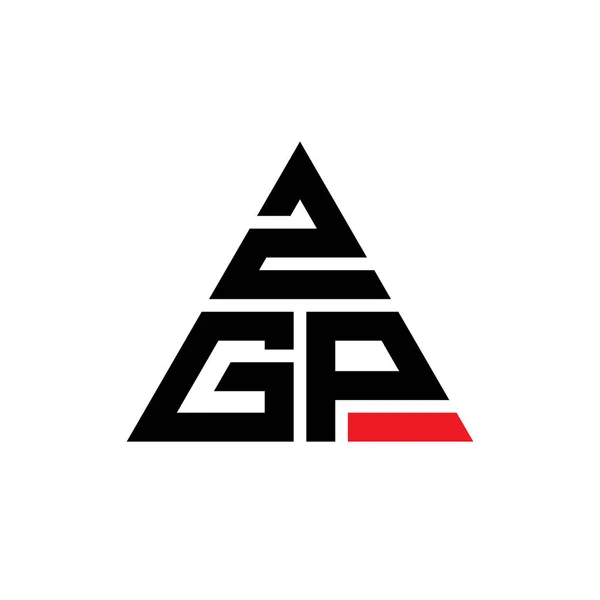 Zgp Triangle Letter Logo Design Triangle Shape Zgp Triangle Logo — Stock Vector