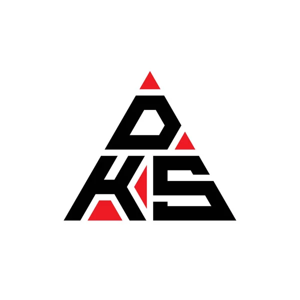 Dks Driehoekig Logo Met Driehoekige Vorm Dks Driehoekig Logo Ontwerp — Stockvector
