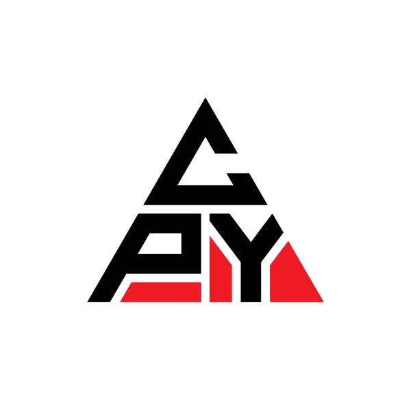 Cpy Triangle Letter Logo Design Triangle Shape Cpy Triangle Logo — Stock Vector