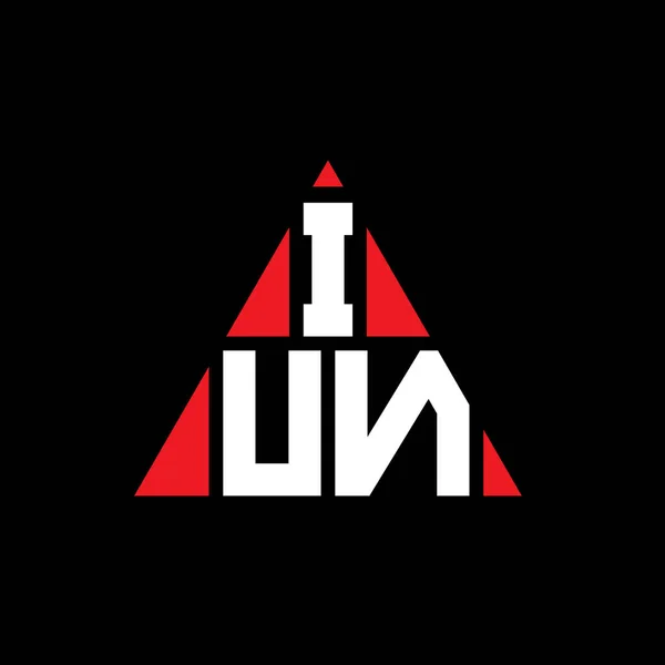 Iun Triangel Bokstav Logotyp Design Med Triangel Form Iun Triangel — Stock vektor
