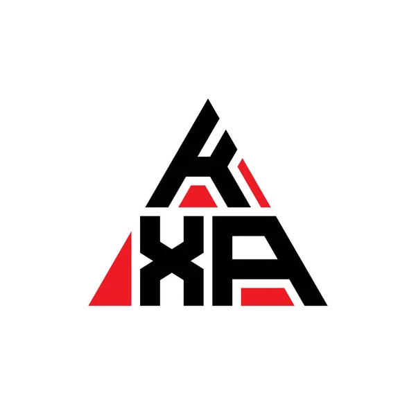 Üçgen Şekilli Kxa Üçgen Harf Logosu Tasarımı Kxa Üçgen Logo — Stok Vektör