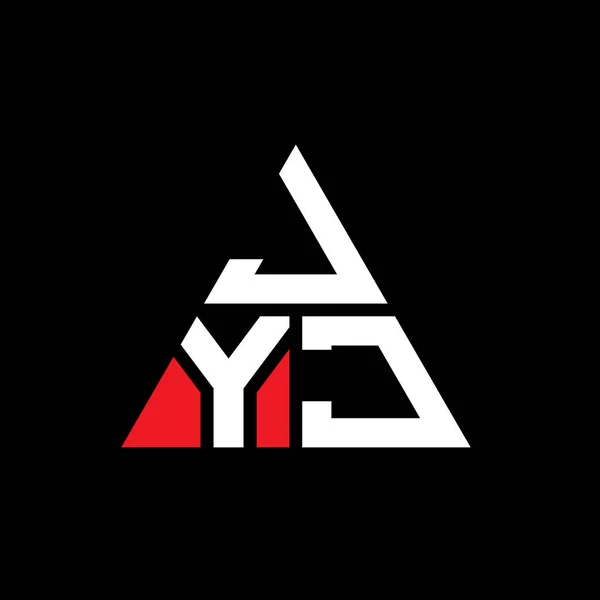 Jyj三角形字母标志设计与三角形形状 Jyj三角形标志设计单字 Jyj三角形矢量标识模板与红色 Jyj三角徽标简单 — 图库矢量图片