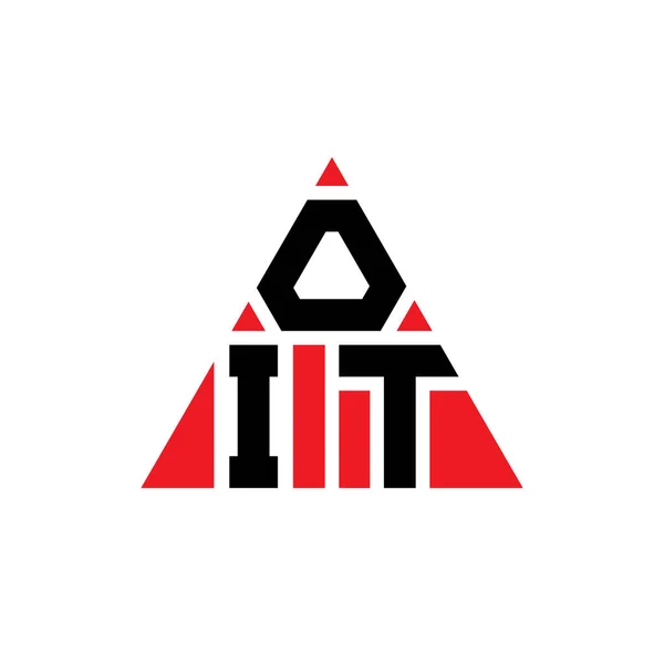 Üçgen Şekilli Oit Üçgen Harf Logosu Tasarımı Oit Üçgen Logo — Stok Vektör