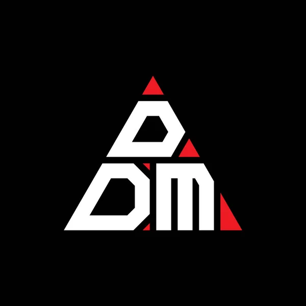 Diseño Del Logotipo Letra Triangular Ddm Con Forma Triángulo Monograma — Vector de stock