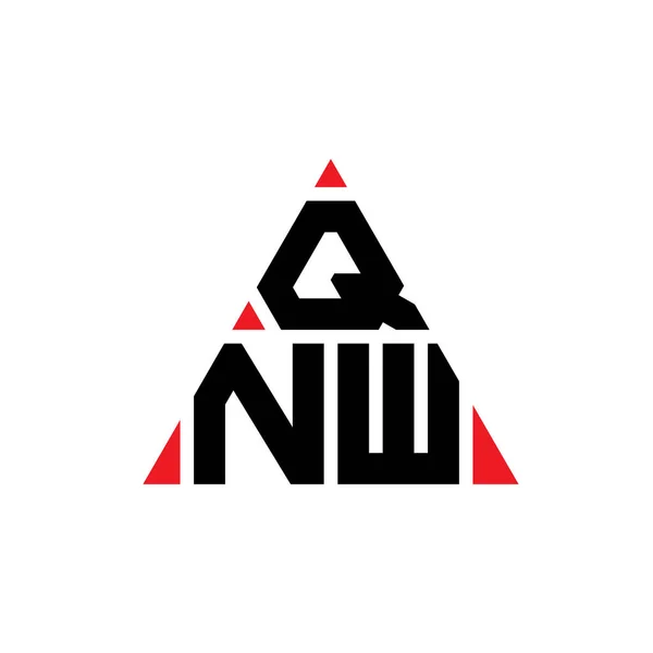 Qnw Driehoek Letter Logo Ontwerp Met Driehoek Vorm Qnw Driehoekig — Stockvector