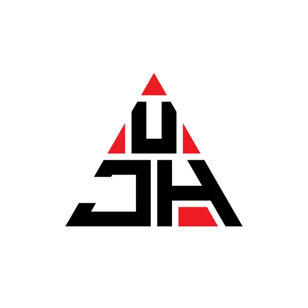 Diseño Del Logotipo Letra Del Triángulo Ujh Con Forma Triángulo — Archivo Imágenes Vectoriales