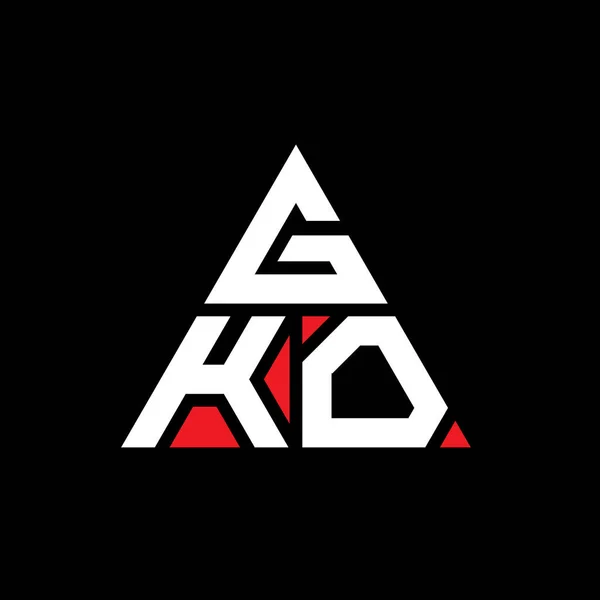 Gko Triangolo Lettera Logo Design Con Forma Triangolo Monogramma Progettazione — Vettoriale Stock