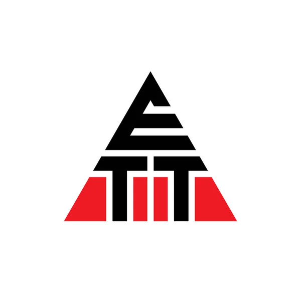 Üçgen Şekilli Ett Üçgen Harf Logosu Tasarımı Ett Üçgen Logo — Stok Vektör