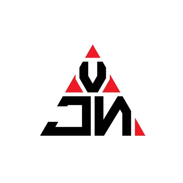 Diseño Del Logotipo Letra Del Triángulo Vjn Con Forma Triángulo — Vector de stock