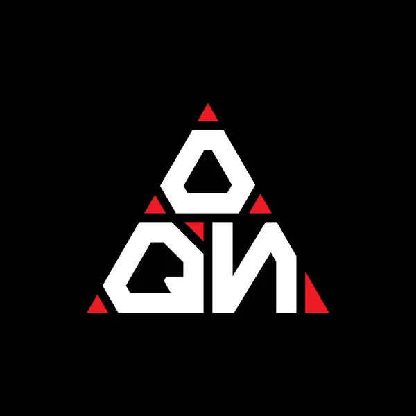Diseño Del Logotipo Letra Del Triángulo Oqn Con Forma Triángulo — Archivo Imágenes Vectoriales