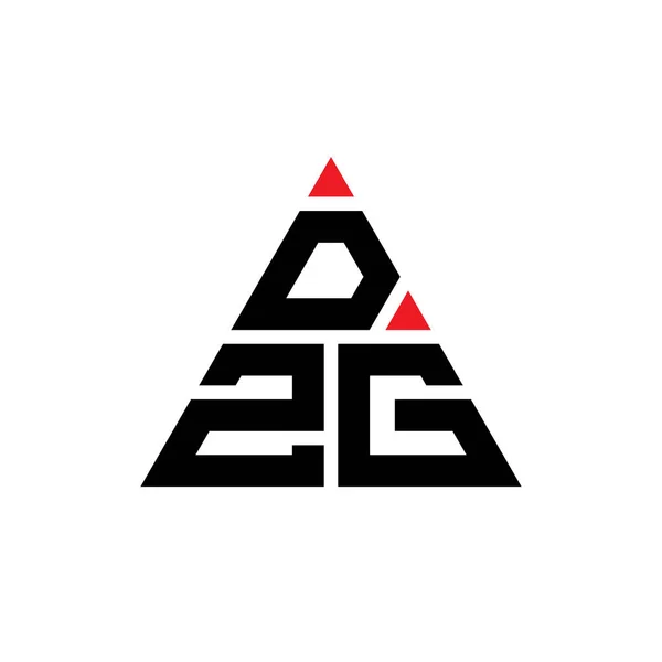 Üçgen Şekilli Dzg Üçgen Harf Logosu Tasarımı Dzg Üçgen Logo — Stok Vektör
