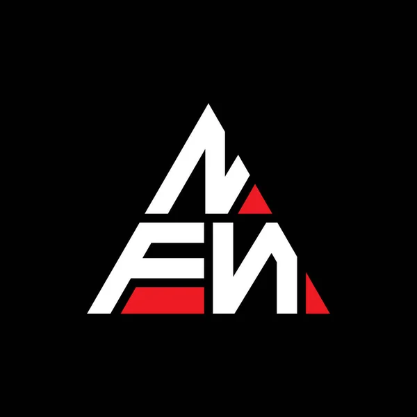 Nfn Driehoekige Letter Logo Ontwerp Met Driehoekige Vorm Nfn Driehoekig — Stockvector