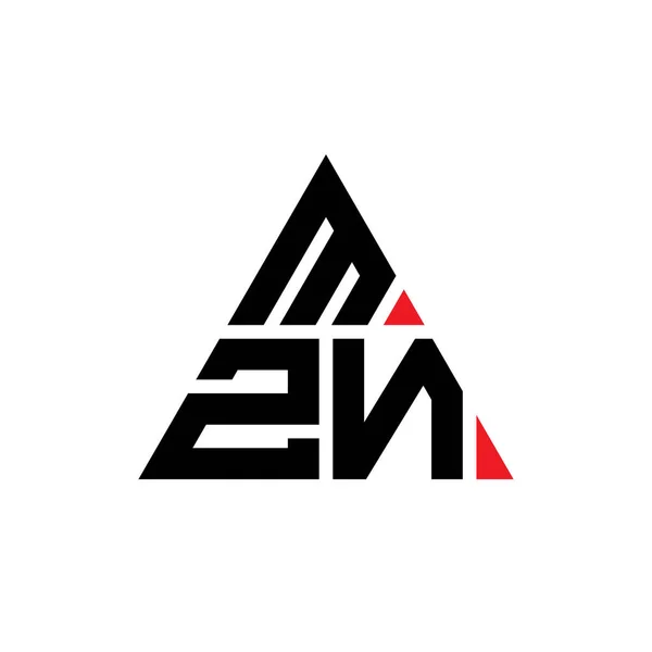 Mzn Driehoekig Logo Met Driehoekige Vorm Mzn Driehoekig Logo Ontwerp — Stockvector