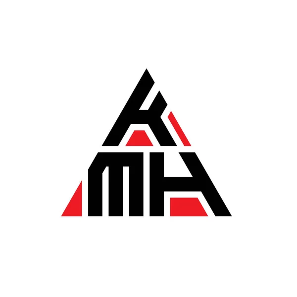 Diseño Del Logotipo Letra Del Triángulo Kmh Con Forma Triángulo — Archivo Imágenes Vectoriales