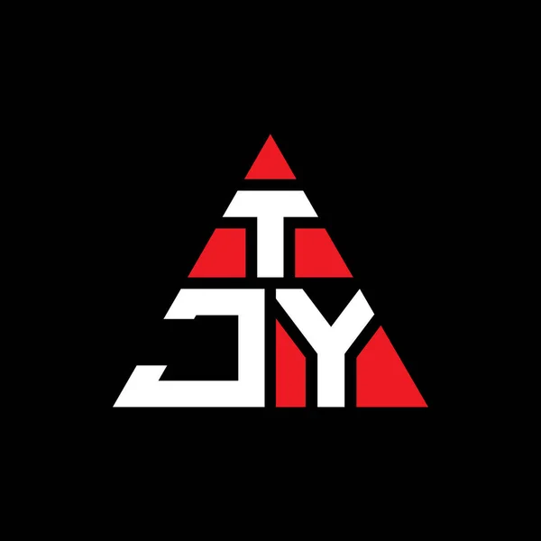 Tjy Triangle Lettre Logo Design Avec Forme Triangle Tjy Triangle — Image vectorielle