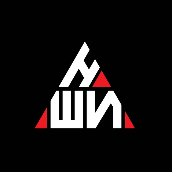 Hwn Háromszög Betűs Logó Háromszög Alakú Kialakítás Hwn Háromszög Logó — Stock Vector