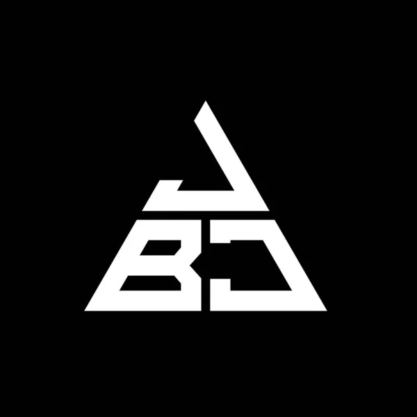 Jbj Трикутний Дизайн Логотипу Букви Формою Трикутника Трикутник Jbj Монограма — стоковий вектор