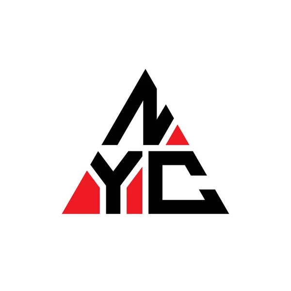 Diseño Del Logotipo Letra Del Triángulo Nyc Con Forma Triángulo — Archivo Imágenes Vectoriales